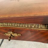 Louis XV style mahogany veneer flat desk