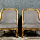 Pair of Louis XV style fireside chairs in cherry wood circa 1970