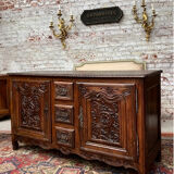 Provencal Buffet In Molded Oak Period Louis XV XVIII Eme Century
