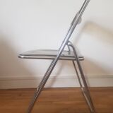 Metal and plexiglass folding chair