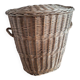 Very large vintage rattan basket, retro wicker decoration