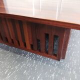 Table basse XL design vintage en bois exotique