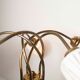 Lustre 5 branches laiton opaline 1960 enroulée