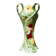 Slip vase, thistle motif, Art Nouveau