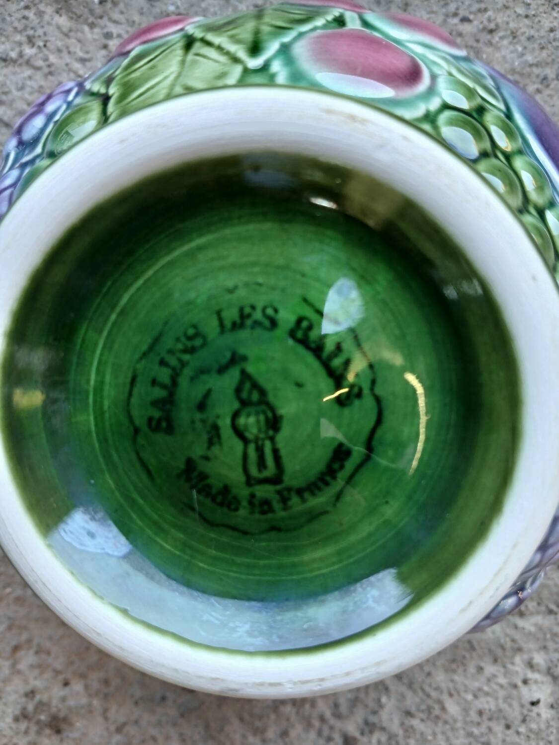 2 old Barbotine bowls