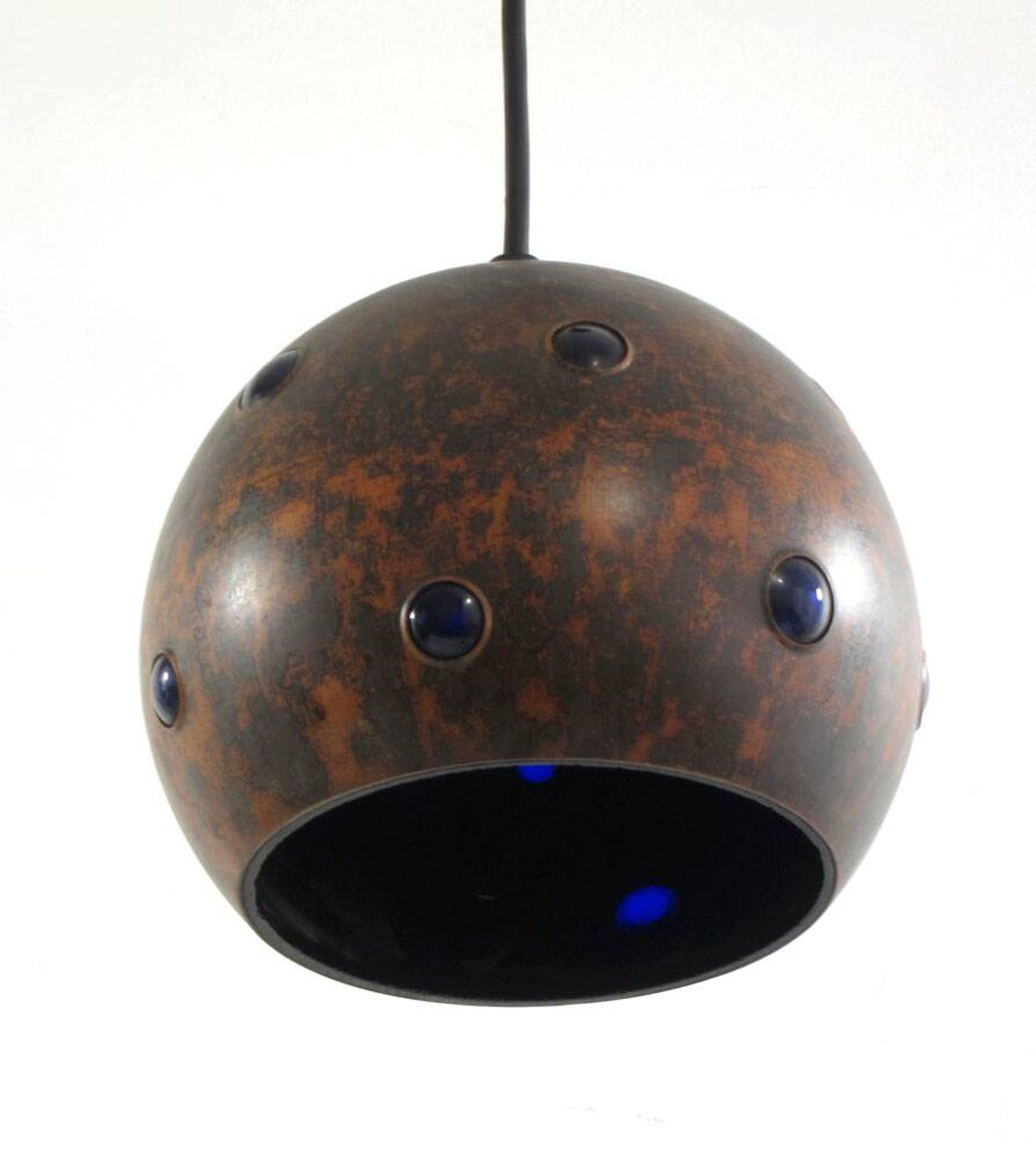 Nanny Still for Raak Globe Pendant Lamp 1960s Copper & Glass Finnish Modern