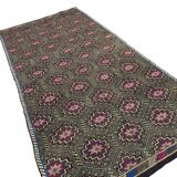 Neutral Oushak Geometric Kilim Rug