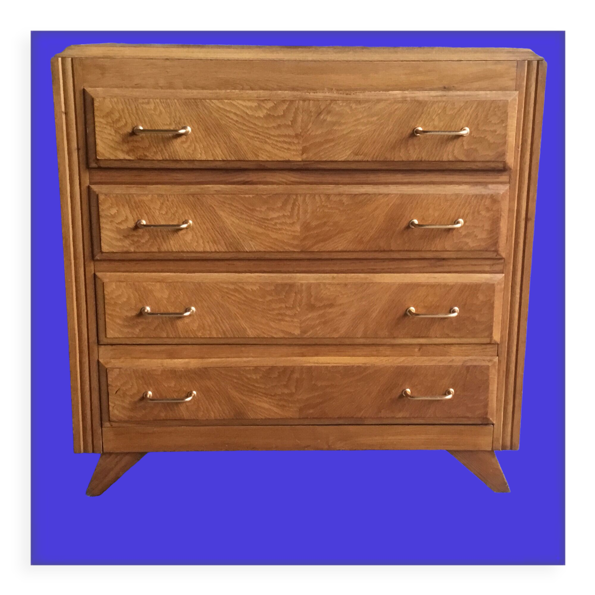 Vintage chest of drawers with compass legs - 4 drawers - 1960