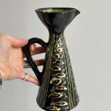 Pitcher, hand painted ceramic decorative pottery