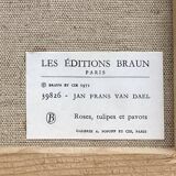 Cadre édition Braun et Cie roses tulipes et pavots