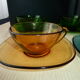 Set of 5 vintage coffee cups made of tempered glass