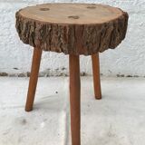 Raw wood stool
