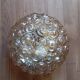 Héléna Tynell snail ceiling / wall light, iridescent amber 1960