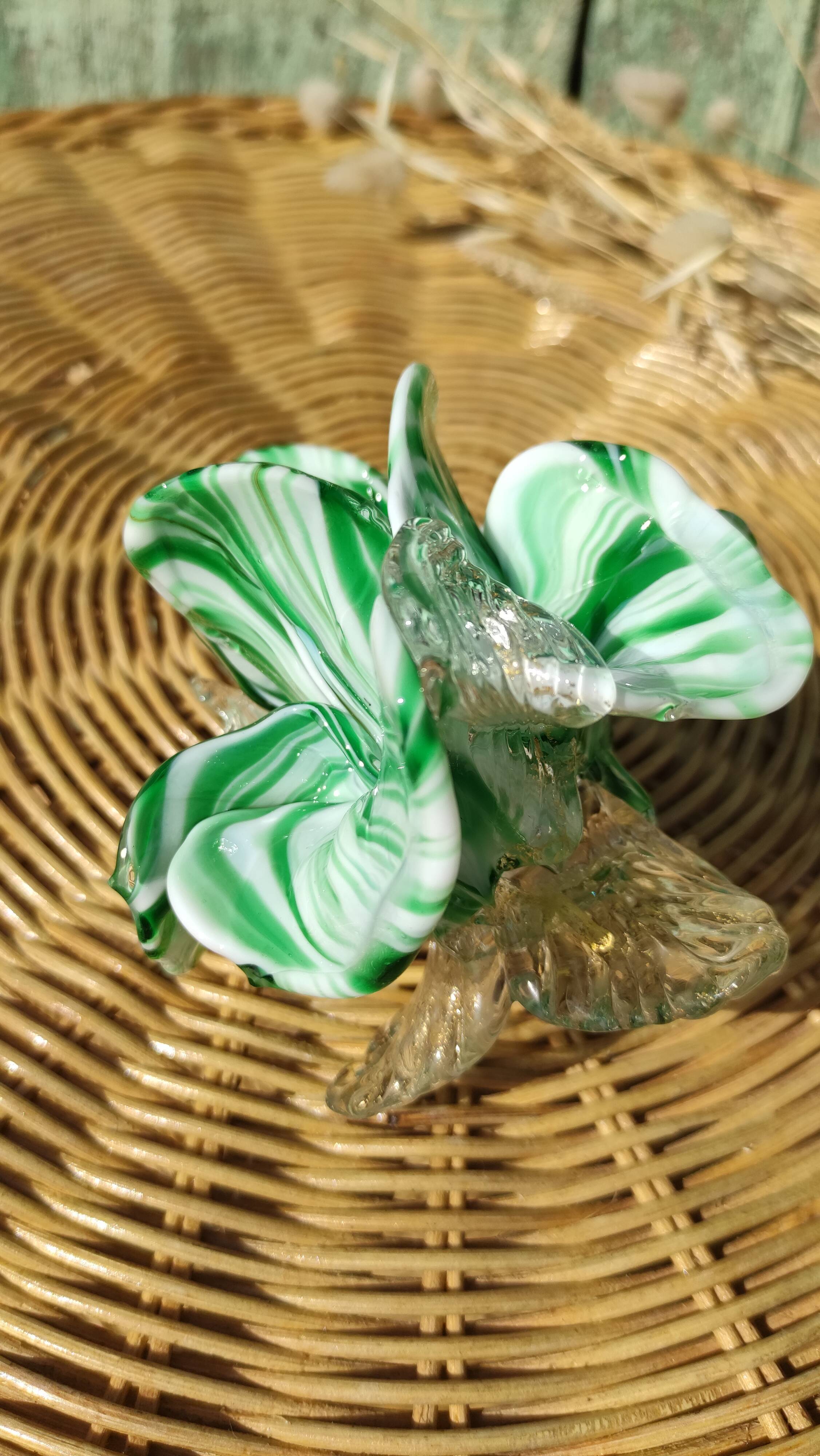 Handcrafted candle holder in Murano glass, unique piece