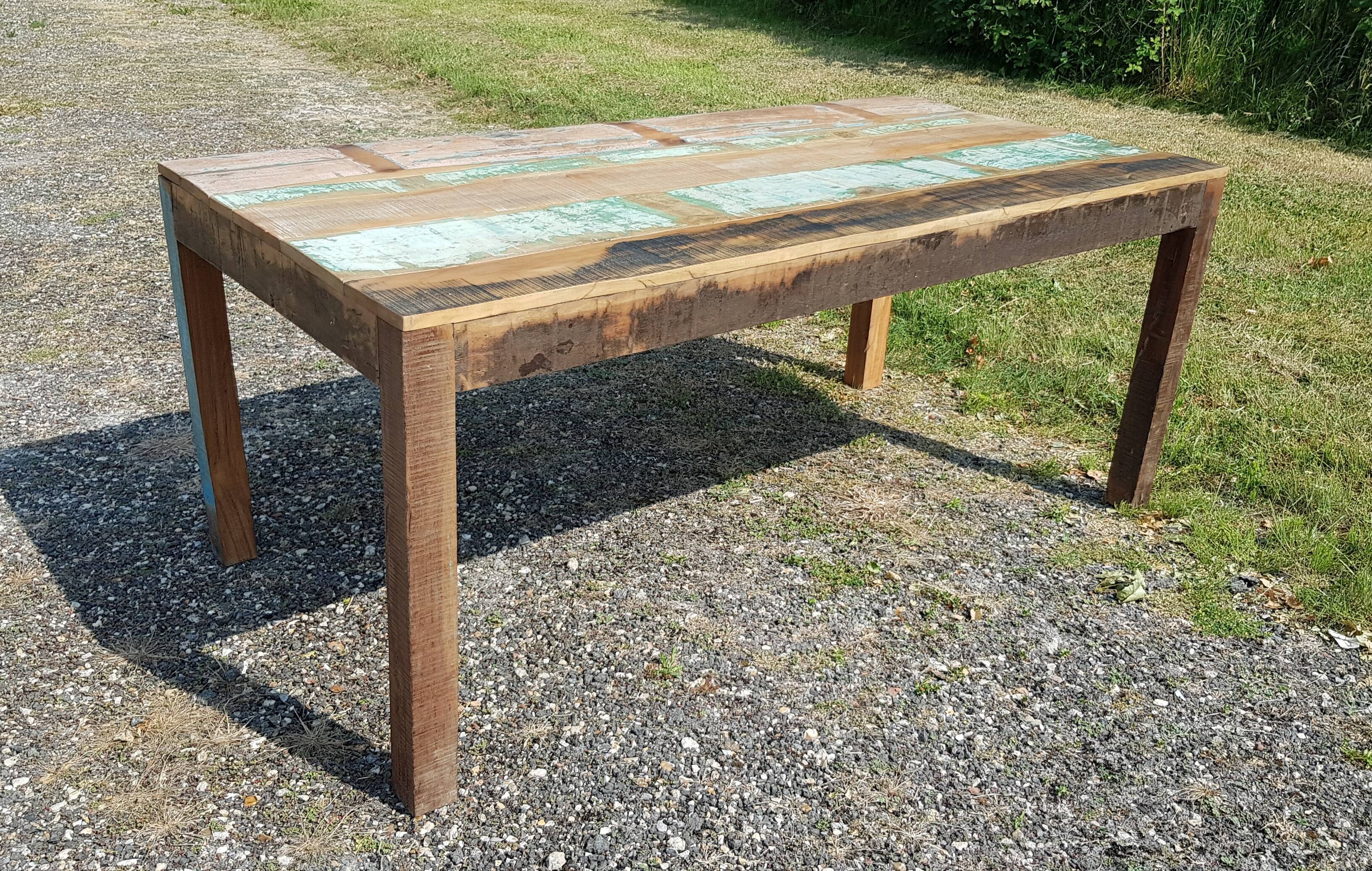 Teak table with 6 chairs