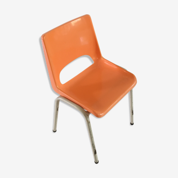Chaise des ecoles orange pour enfant
