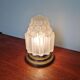 Art Deco skyscraper ceiling light in satin glass, 1930s