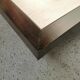 Table basse vintage travertin et bois design 1970