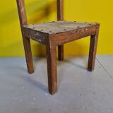 French Wooden Children's Chair, 1st Half Of The 20th Century