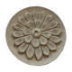 Rondel en bois sculpté patiné