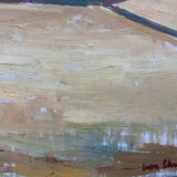 Vintage Modernist Oil on canvas landscape by Richad von Ahn