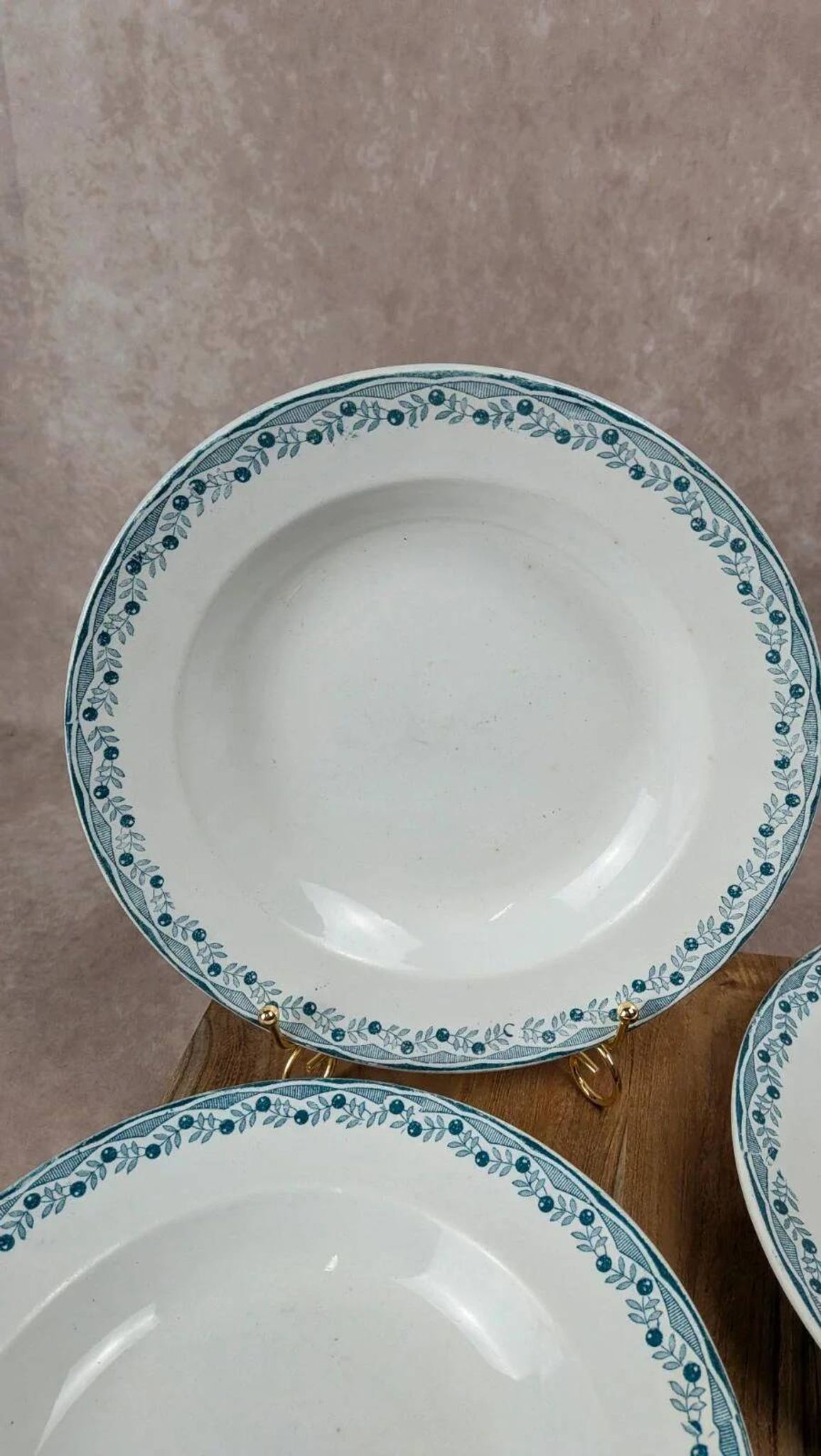 Set of 3 deep plates Orléans Sarreguemines & Digoin