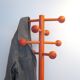 Portemanteau italien en bois orange années 70