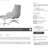 Leather armchair with footstool. Lotus model. Manufacturer: Kebe. Denmark