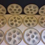 Suite of 12 oyster plates