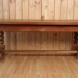 Large farm table with twisted legs