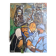 Large Tintin canvas, Captain Haddock, Tryphon Calculus, vintage painting
