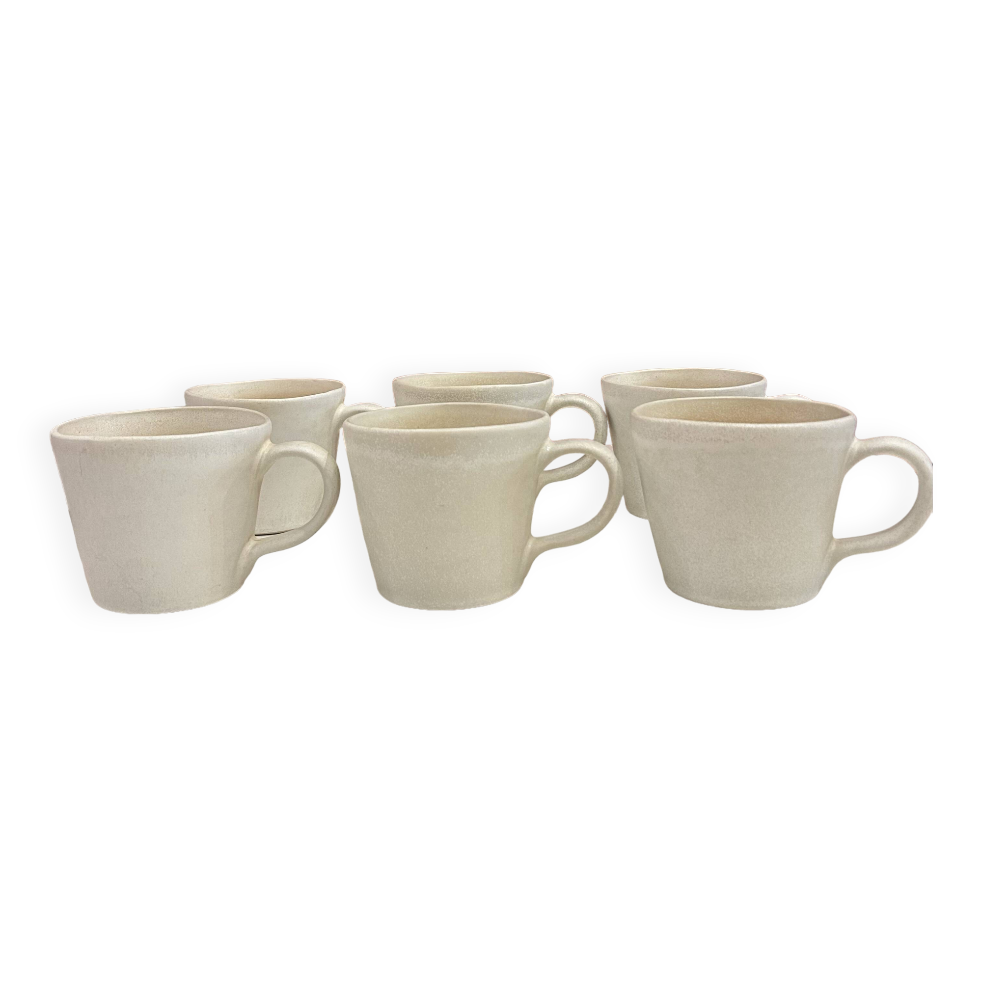 Mug en gré émaillé blanc cassé