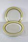 6 vintage Badonviller earthenware flat plates
