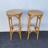 Curved wooden bar stool