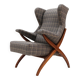 Mid-Century Franco Albini Fiorenza Graphite-blue Wool Ash Italian 1950 Armchair