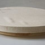 Mid-Century Modern, large round ceiling light in linen, Sweden, 1960s