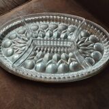 Plat  metal à compartiments  cristal