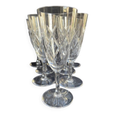 8 champagne flutes - cut crystal – cristalleries royales de champagne