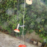Lampadaire sur socle 2 feux vintage 70