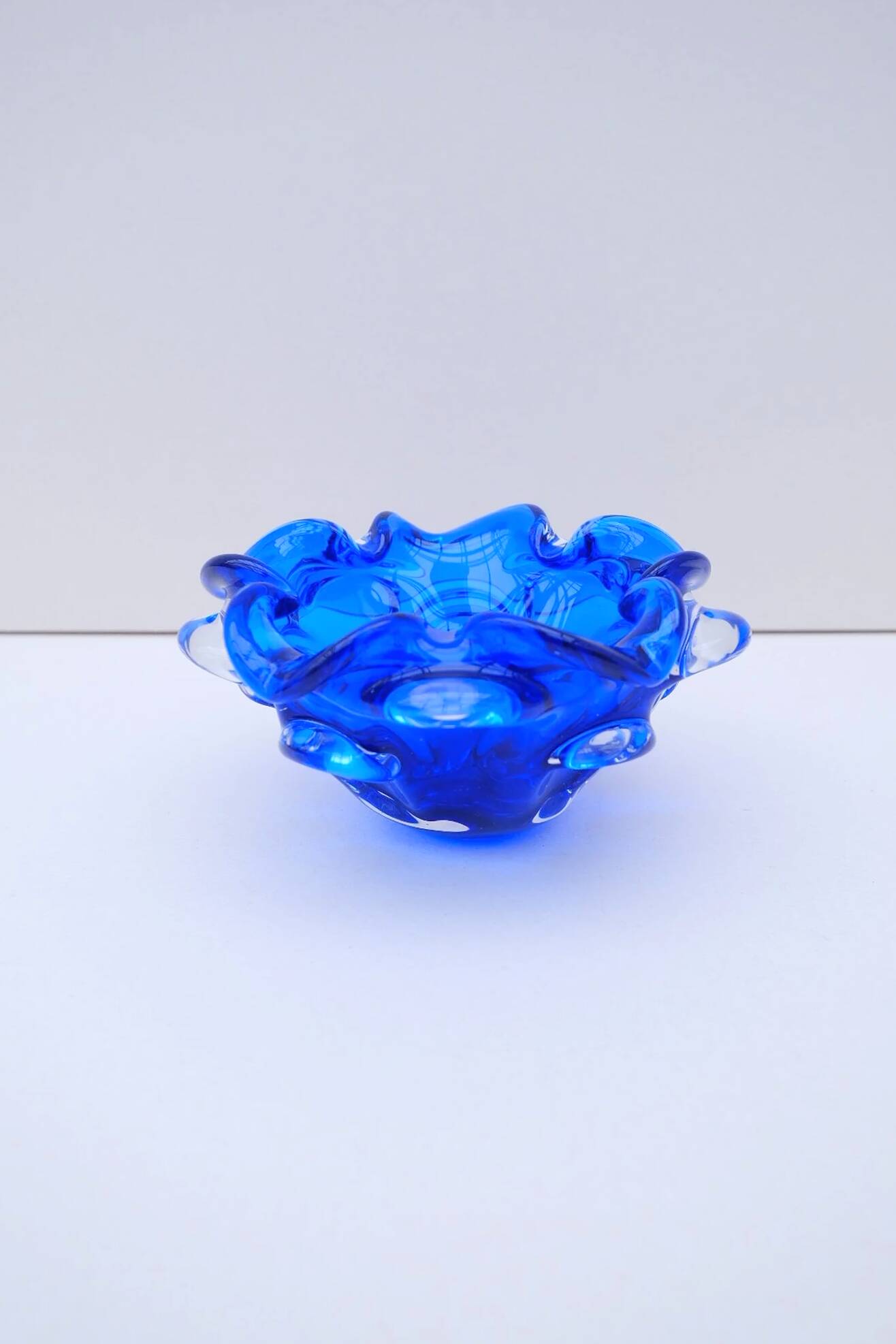 Murano glass trinket tray, blown glass, Italy 1960