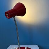 Flexible desk lamp vintage space age red
