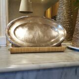 2 silver metal trays hotel bellevue