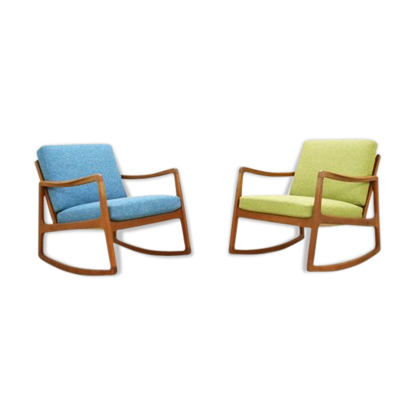 Pair of rocking by Ole Wanscher for France & Son, 1950 s