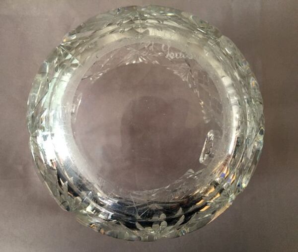 Seau a champagne en cristal de st louis modele chantilly