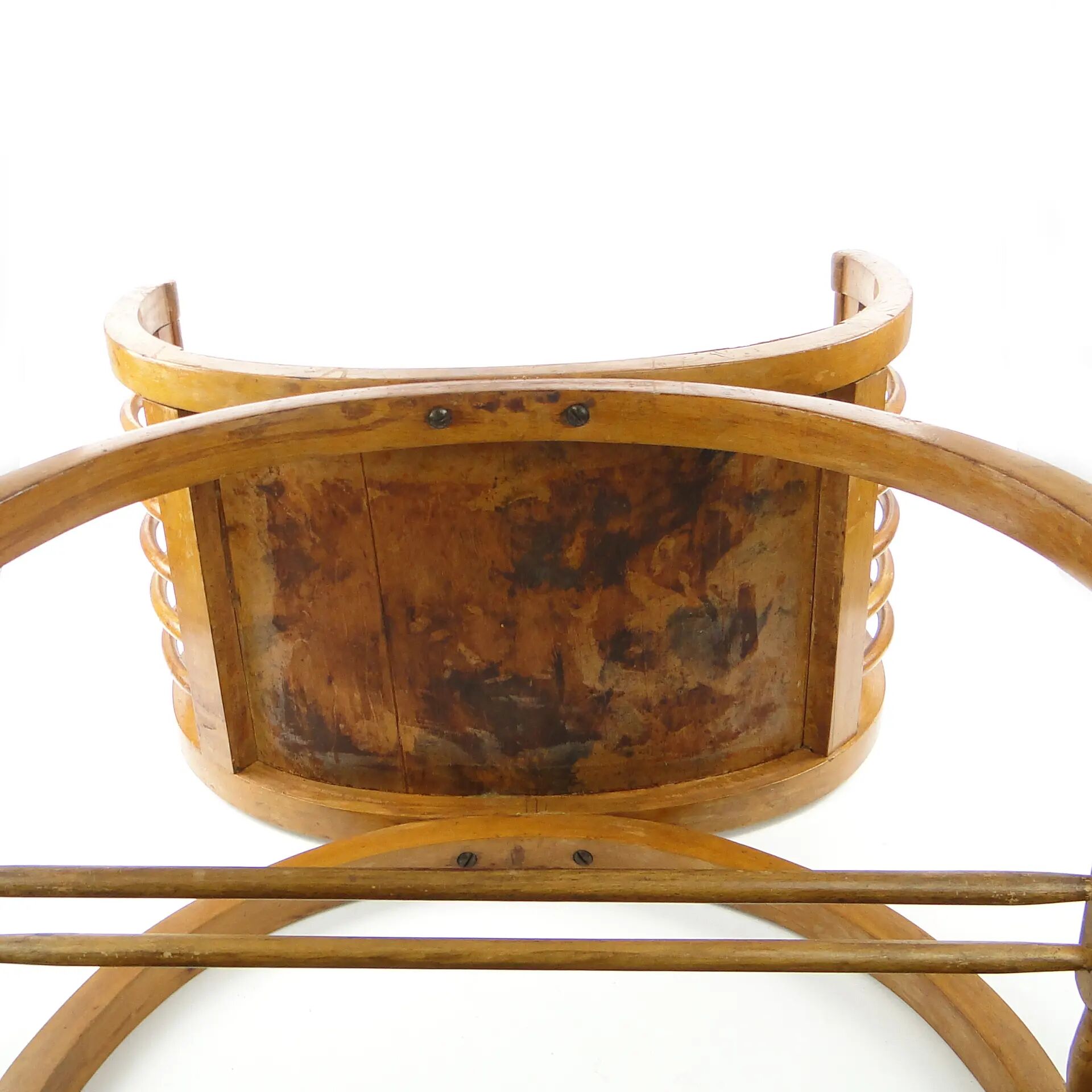 Chaise de type gondole Empire, en bois, Pologne, début du 20e siècle