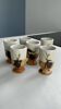 Set of 6 vintage ceramic footed coffee cups – artisanal style