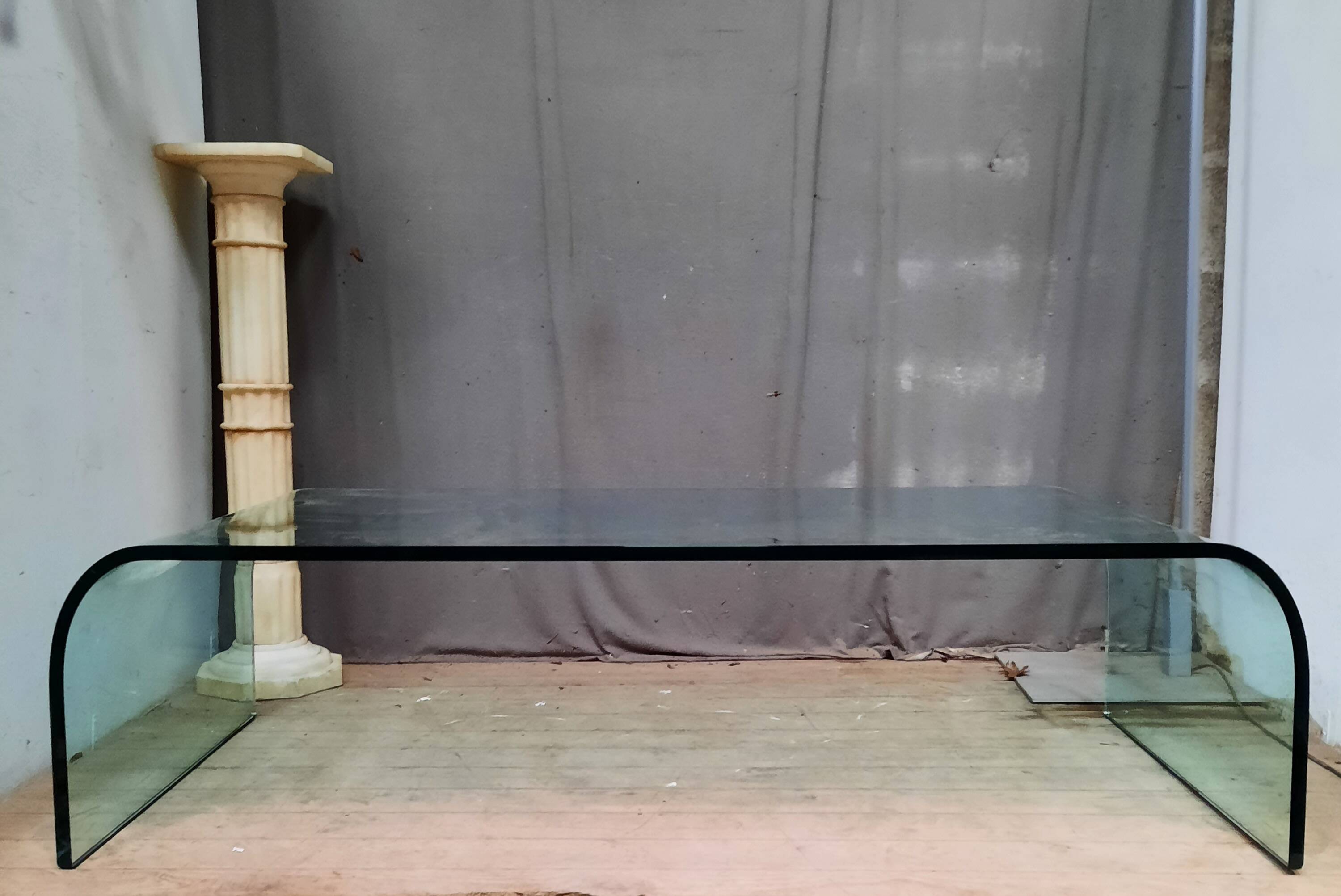 Large glass coffee table