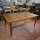 Table scandinave galbée extensible papillon en teck années 60