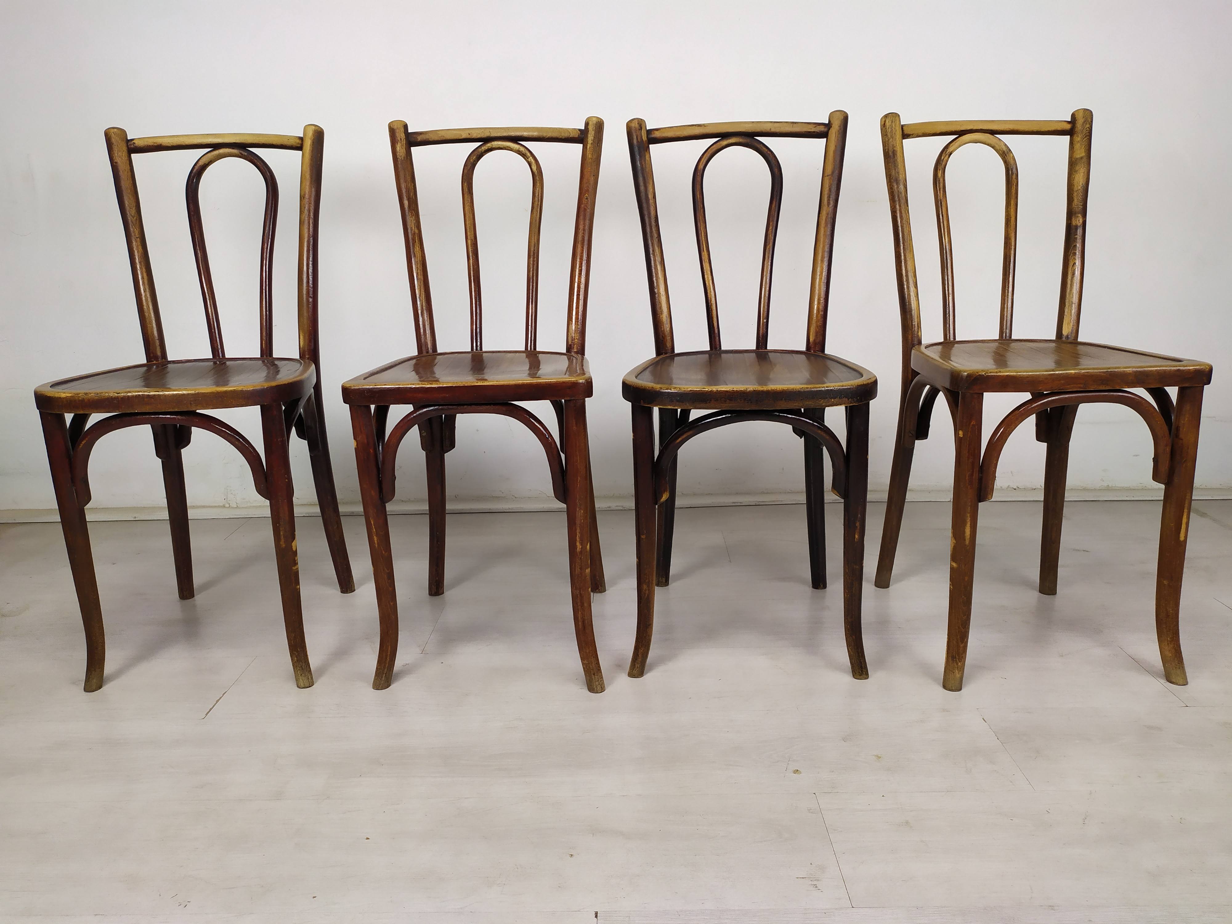 Set of 4 baumman bistro chairs
