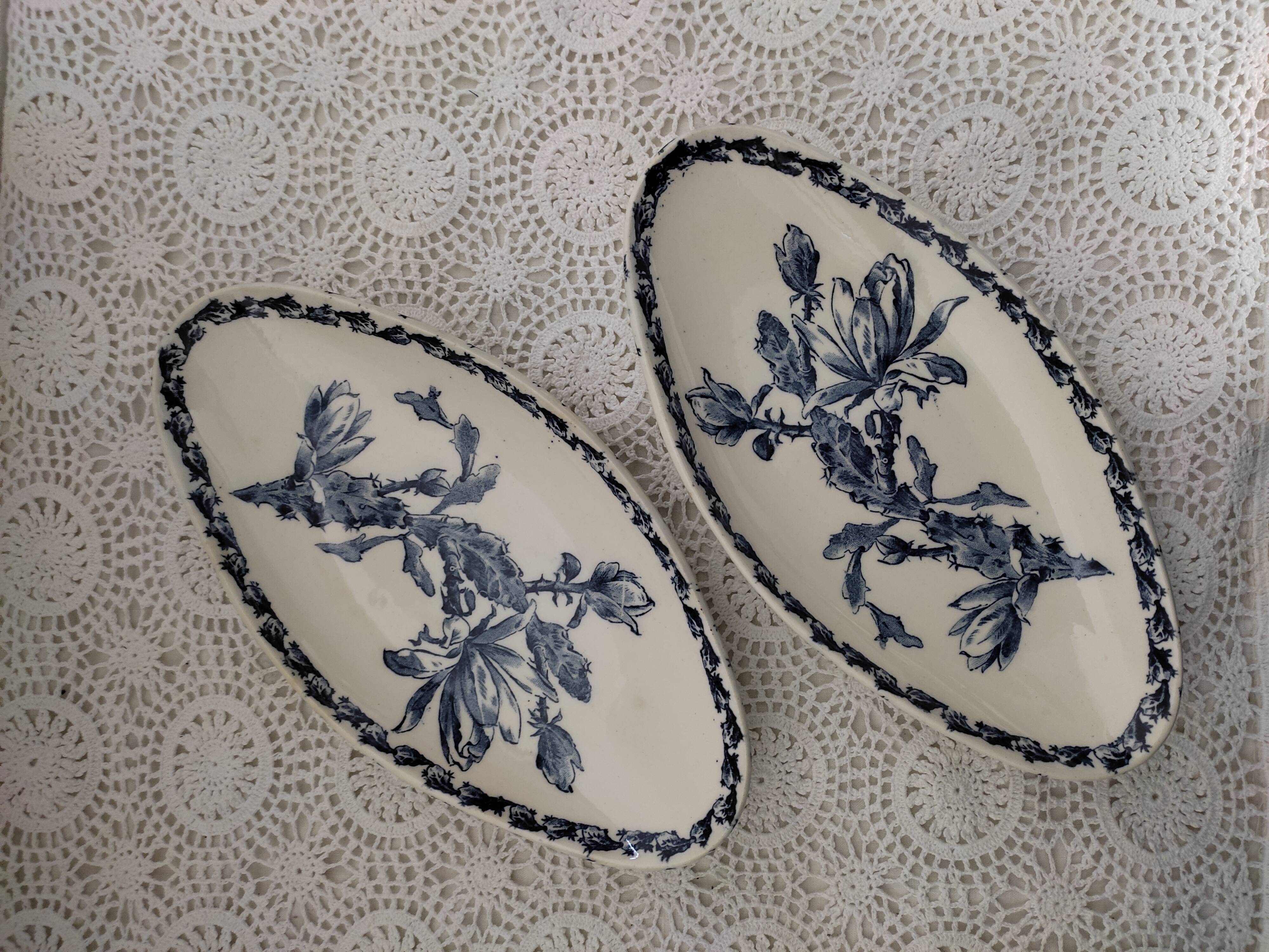 Dish and raviers Gien cactus